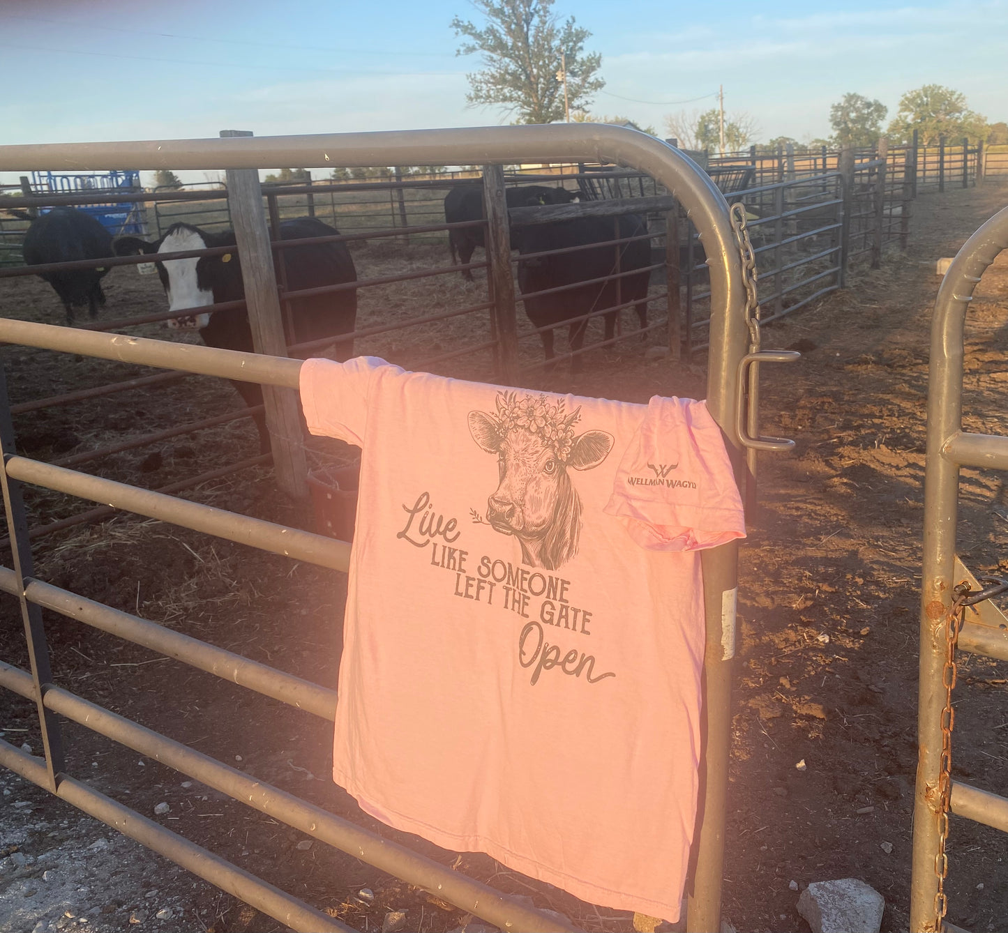 Live Like Someone Left the Gate Open Ring spun Tee